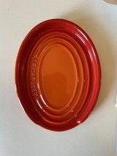 LE CREUSET Flame Stoneware Oval Spoon Rest - Orange Red