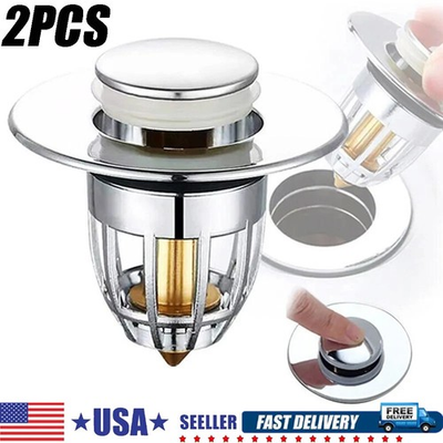 #ad #ad 2PCS Universal Magic Drain Sink Stopper Instantly Replace Broken Stoppers US $5.86
