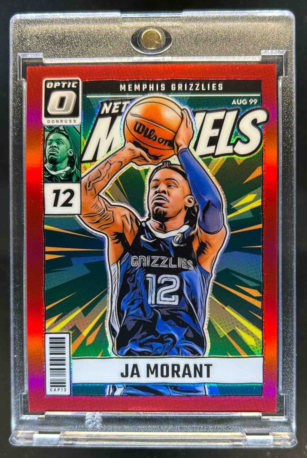 2024-25 Donruss Optic Ja Morant Net Marvels Red #/99 Grizzlies
