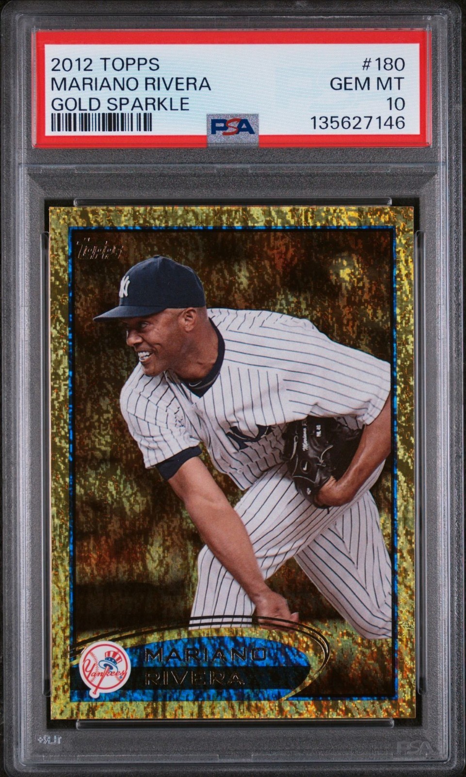 2012 TOPPS MARIANO RIVERA #180 GOLD SPARKLE PARALLEL GRADED 💎PSA 10💎 GEM MINT