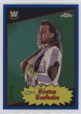 2025 Topps Chrome WWE Blue Refractor 90/150 Brutus The Barber Beefcake 1e1b