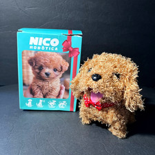 New in Box Animated Plush Puppy Toy Walks Barks Brown Fur 5.5" x 6.5"