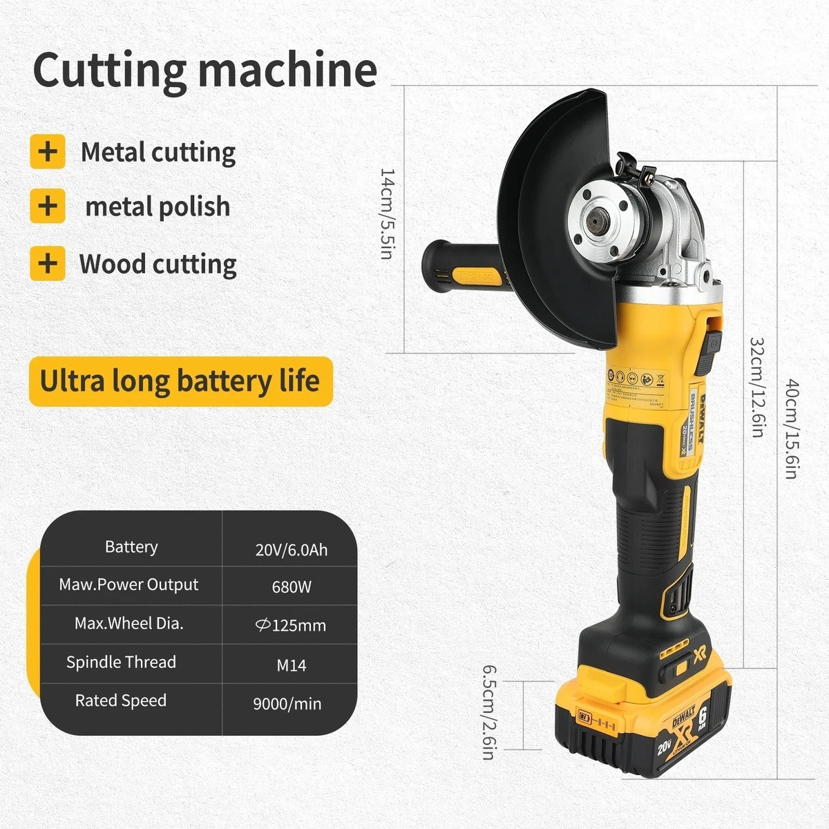DEWALT DCG412 18V 125mm Angle Grinder for sale online | eBay