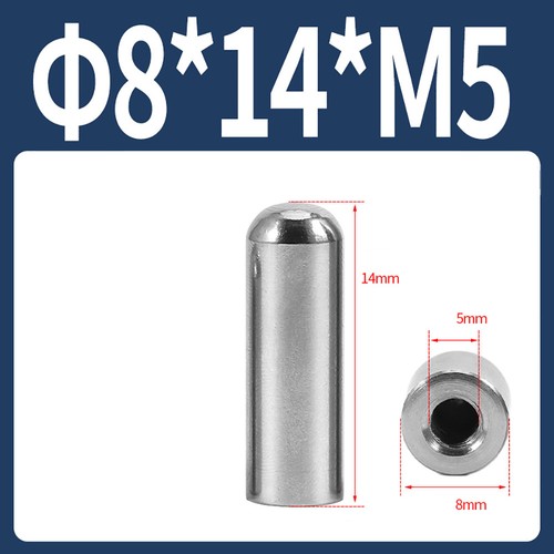 3-16mm Female Thread Round Head Cylindrical Pins Locating Pin A2 Stainless Steel - Picture 99 of 170