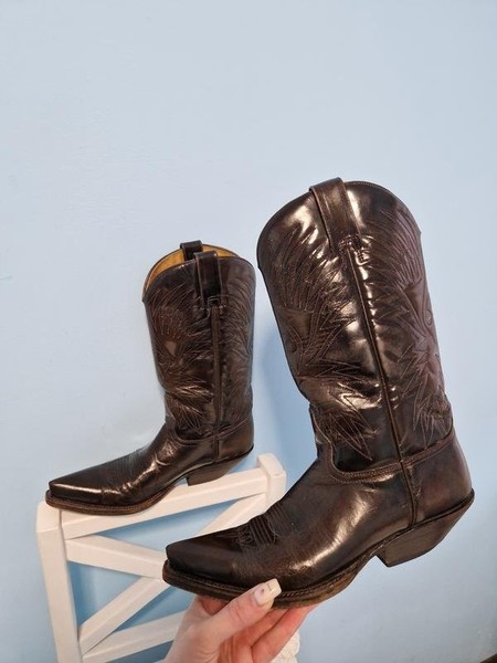 Women Buffalo Boots Brown Leather 36