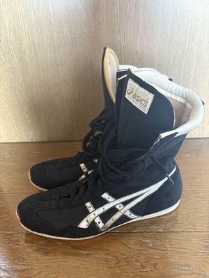 asics Boxing Shoes Black White Long type US8.5 ( 27.5cm