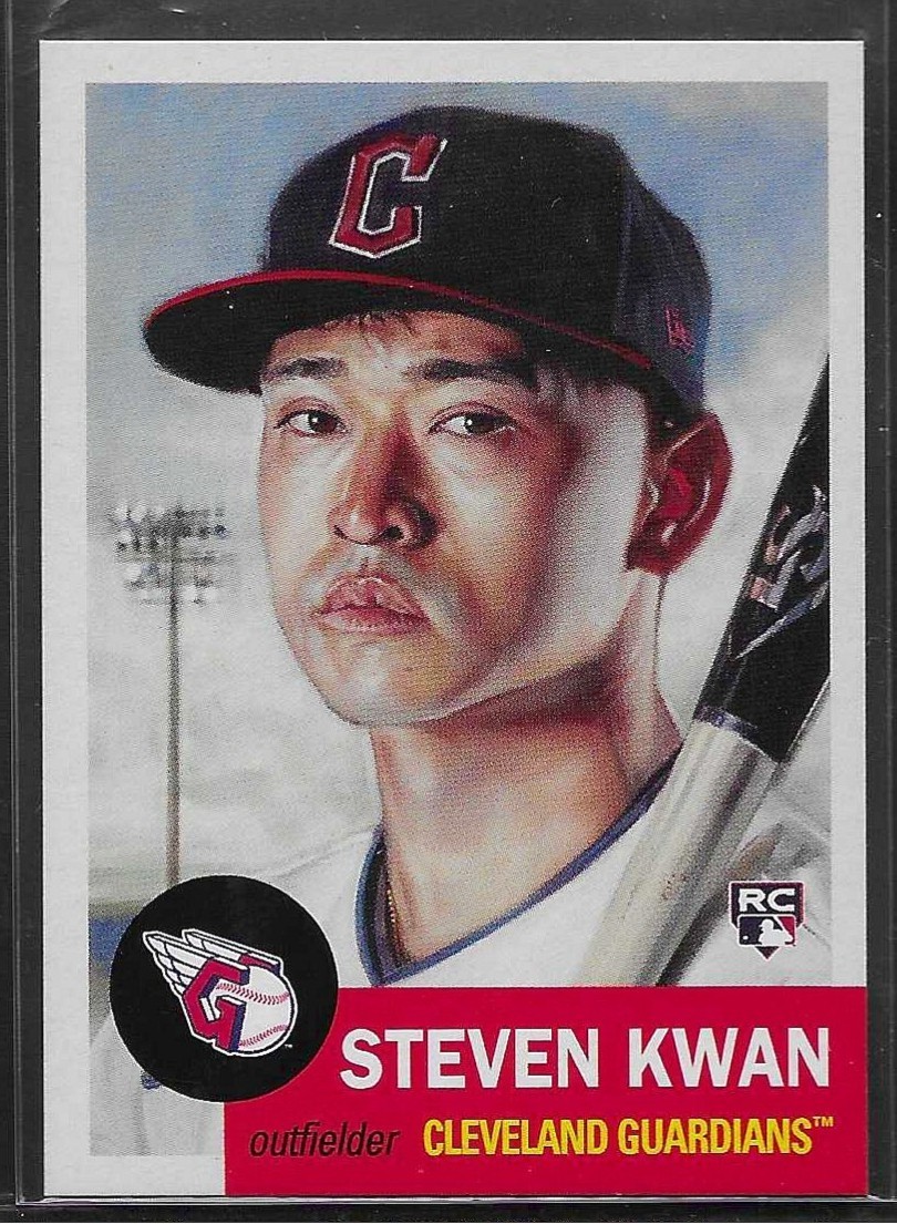 2022 TOPPS LIVING SET # 518 STEVEN KWAN Rookie RC Cleveland Guardians 3,193 PR