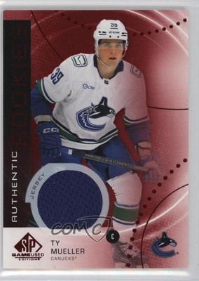 2025-26 Upper Deck SP Game Used Authentic Rookies Red Jersey Ty Mueller RC 0e6c