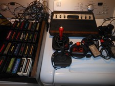 Vintage Atari 2600 Lot 28 Games Controllers Console Untested
