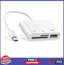 USB C to SD Card Reader with USB 3.0 Thunderbolt to Micro SD TF Card Reader