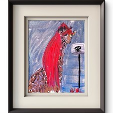 Basketball Girl Giraffe Pop Art Inspired Abstract Expressionism Canvas 11x14