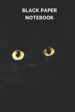 Black Paper Notebook: Plain Ruled Journal with Softcover for Work, School and Co