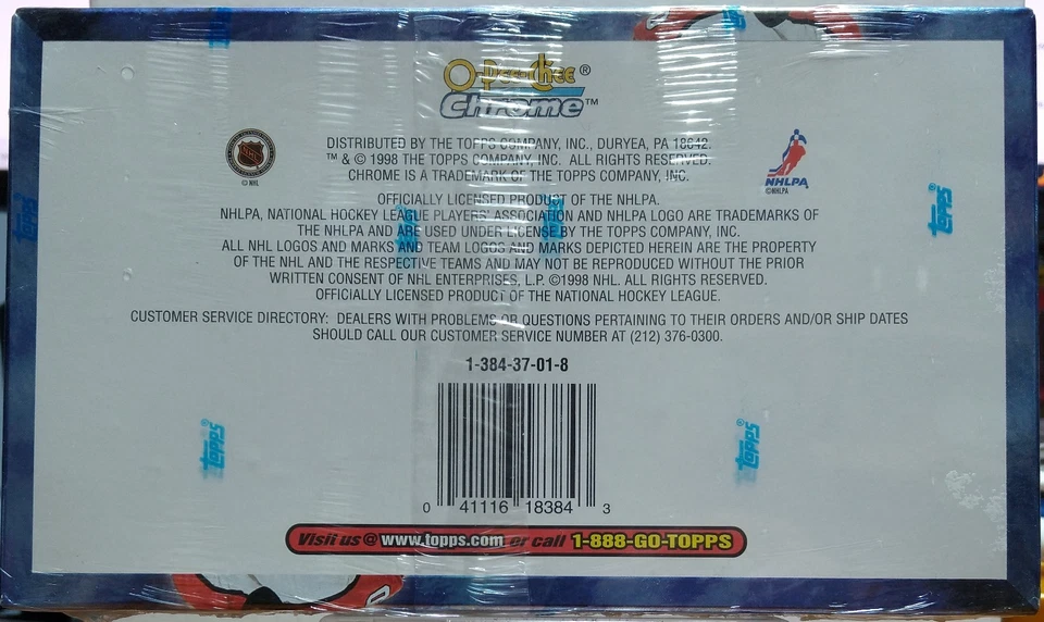 1998-99 O-Pee-Chee Chrome NHL Hockey - Factory Sealed Box - Image 2 of 3