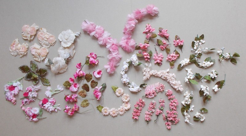 Vintage mixed lot millinery flowers from vintage hats & veils