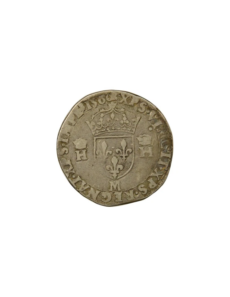 France Henri II - Teston Argent, 5e Type - 1560 M Toulouse - Photo 3/3