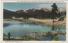 Rocky Mountain National Park Postcard Beaver Dams Hidden Valley Estes Park