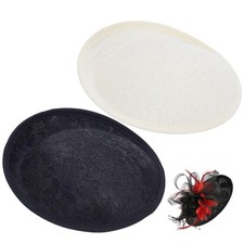 2Pcs Hat Base 2 Colors Millinery Fascinator Base Cloth Fascinator Hat Bases C...