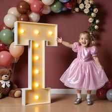 imprsv 3FT Block Marquee Letter T, Light-Up Letters for Birthday, Baby Shower...