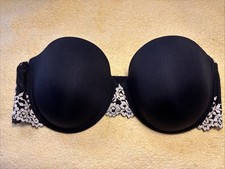Wacoal 854191 Embrace Lace Bra Strapless Push-Up Black/Ivory Comfort 36C FR/SHP
