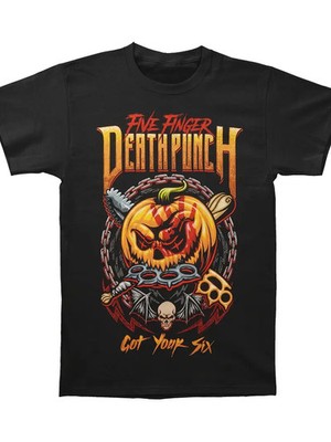 Five Finger Death Punch Halloween Got Your Six T-Shirt (Large) Black-220g