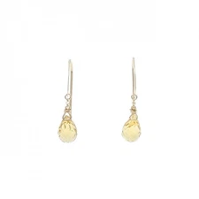 Authentic K10YG Citrine Earrings  #260-007-643-8127