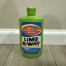 Vintage NEW 1980s LIME-A-WAY Bathroom Kitchen Cleaner 16 oz Hard Water Stains
