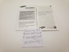 UNUSED Samsung A3 SM-A300FUQuick Start Guide And Warranty Card