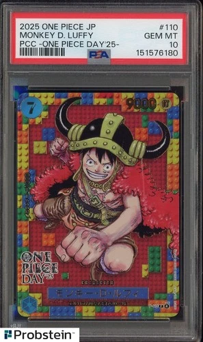 #1 2025 One Piece JP PCC One Piece Day '25 #110 Monkey D. Luffy PSA 10 GEM MINT