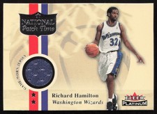 2001-02 Fleer Platinum National Patch Time Richard Hamilton Wizards