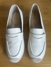 Sam Edelman Kai Ivory Leather Espadrille Slip On Loafers Women's 10
