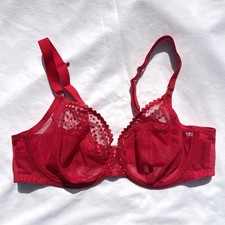 Elomi Matilda Plunge Underwire Bra 38DD Crimson Red Underwire EL8900