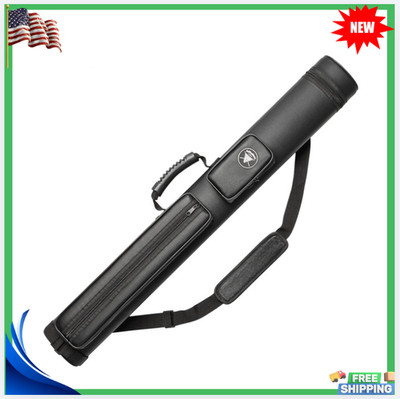 New 2x2 Hard Pool Cue Case Faux Leather Billiards Stick Case