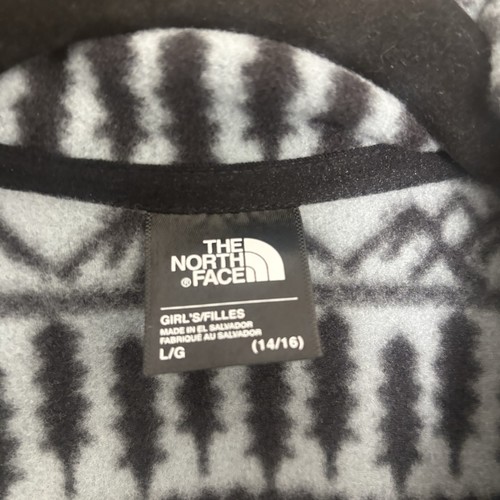 The North Face Printed Fleece Pullover 1/4 Zip Jacket Girls L 14/16 - Picture 6 of 6