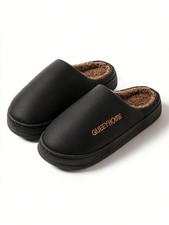 Thermal Lined House Slippers Warm Thick Sole Indoor Slippers for Couples