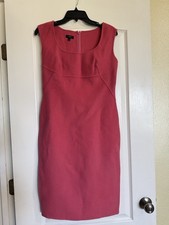 Talbots Pink Wool Sheath Dress Size 4 Sleeveless 