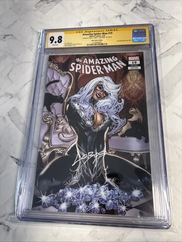 Amazing Spider-man 19 CGC 9.8 Signed Pablo Villalobos Black Cat 422/600 W/ COA