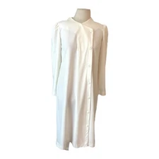 Vintage 80’s Cora’s closet Dress Cream Petite M long sleeve button -up