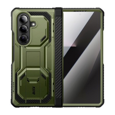 I-Blason, ArmorBox Hülle Galaxy Z Fold7 mit Glasfolie & Kickstand, Dunkelgrün