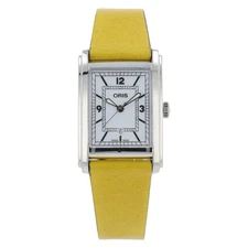 Oris Rectangular Stainless Steel White Dial 26mm Automatic Unisex Watch 7783