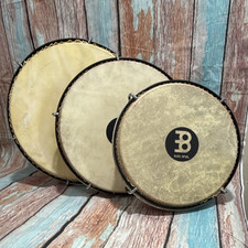 Meinl 3-Piece Frame Drum Set, Red Metal Shell with Hide Heads