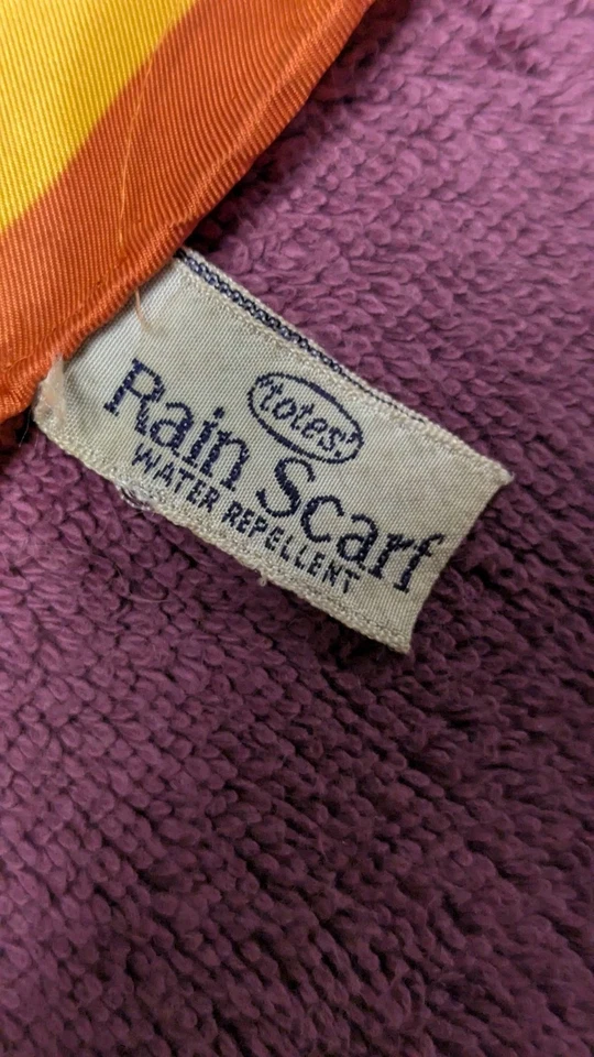 Винтажный шарф от дождя TOTES 27 дюймов квадратный ЧИТАЙТЕ! - Изображение 3 из 4