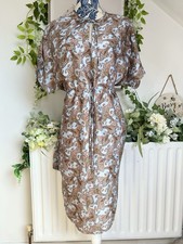 Mango MNG Women S UK 8 Blue Paisley Midi Dress Tie Neck Batwing Boho BNWT