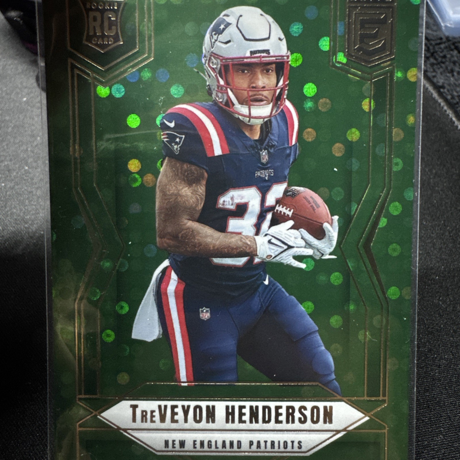 2025 Panini Donruss Elite - Rookies Treveyon Henderson #152 Green Disco (RC)