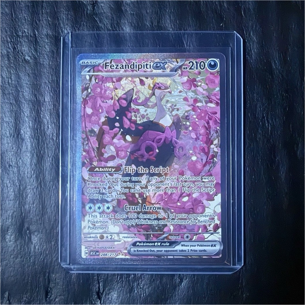 Pokémon TCG Fezandipiti ex Full Art Holo Card 288/217 EX 210 HP English