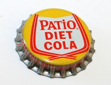 Ancien bouchon de bouteille en métal Soda Patio Diet Cola en liège neuf de stock