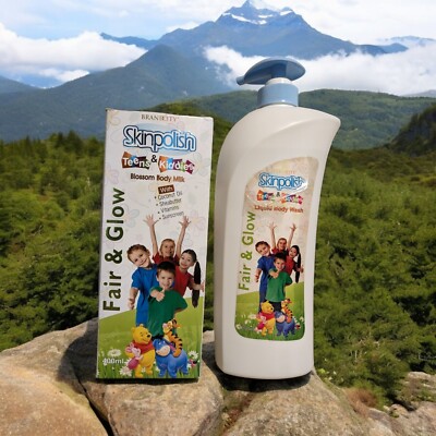 Skin polish teens & kiddies fair & glow body lotion 400ml, shower gel 1000ml