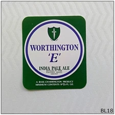 Worthington 'E' India Pale Ale Beer Label (B) (BL18)