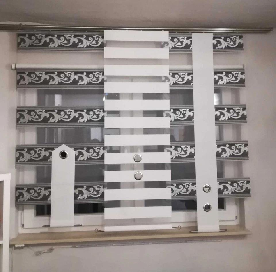 Flächenvorhänge Flächenvorhang Schiebegardine Gardinen Schiebevorhang Set luxus - Bild 2 von 4