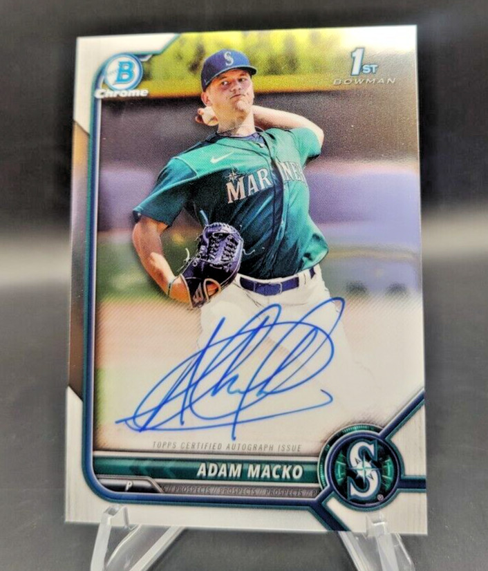 Adam Macko - ON CARD AUTO - 1ST BOWMAN CHROME - 2022 Bowman Chrome - CPA-AM