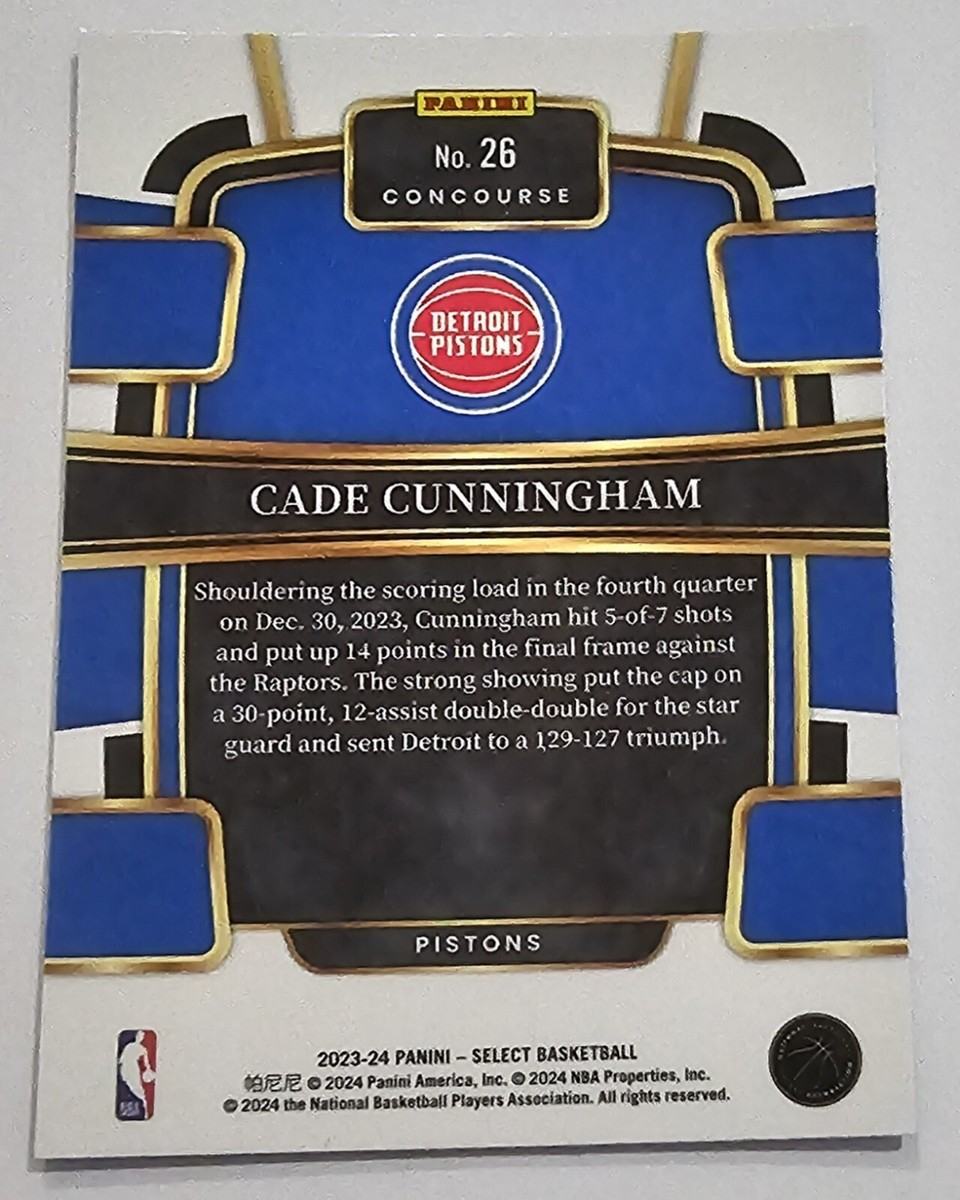 2023-24 PANINI SELECT BASKETBALL Trading Card 26 CADE
